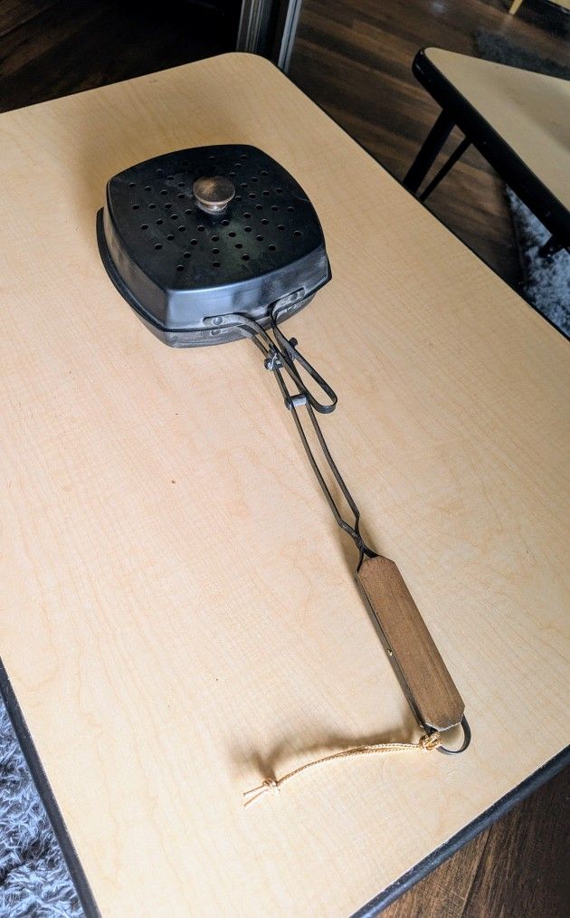 Vintage Popcorn Maker and Bed Warmer- Vintage Farm Decor- Clean