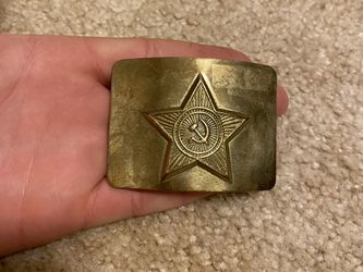 Soviet Badge, Soldier's Personal Item, antique belt badge, soviet symbol