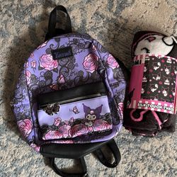 Kuromi Backpack/blanket