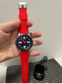 SAMSUNG Galaxy Watch SM-R800 46MM Bluetooth Smartwatch-Silver/Red band