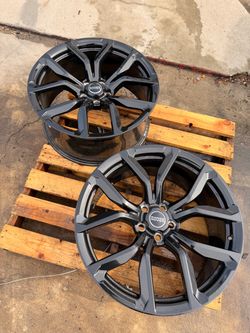22x9.5" SVR Style Gloss Black Wheels - Range Rover !!SET OF 2 RIMS!!