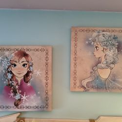 Disney's Frozen Elsa And Anna Canvas Pictures