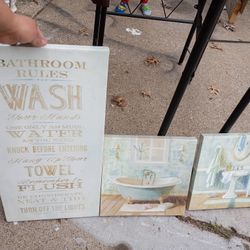 Bathroom Wall Art Set