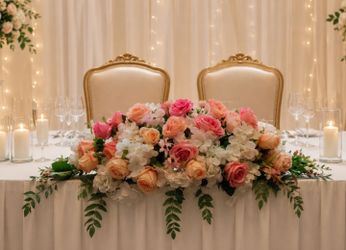 Large elegant head table centerpiece