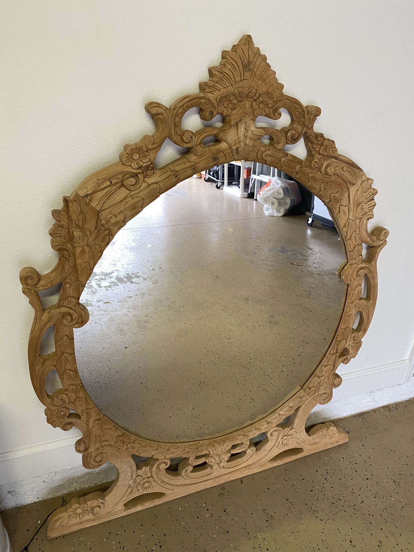 Beautiful wall mirror - unfinished