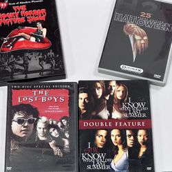 Classic Horror Movie Bundle Lot Of 4 Rocky Horror Halloween Lost Boys DVDs