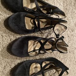 Girls Black Flats/shoes 