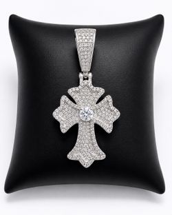 925 Sterling Silver 2.30CT MOISSANITE Cross Men’s Pendant