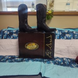 Men's Size 9 El Dorado Leather Handmade Black Boots