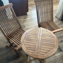 Hyannis Folding Dining Chairs Folding Side Table