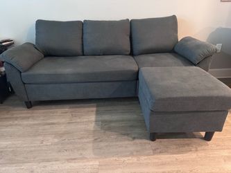 Apartment sized sofa with matching ottoman