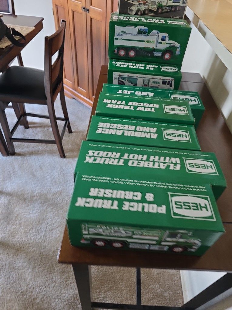 Large Lot Of HESS TRUCKS- New