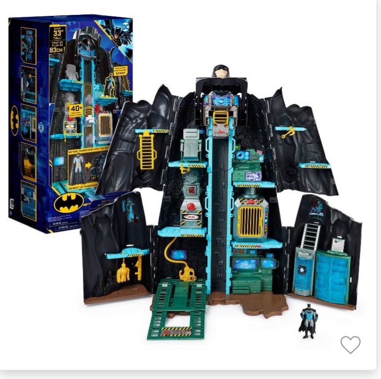 DC Comics Batman Bat-tech Batcave Transforming Playset w/ 4in Exclusive Batman Figure