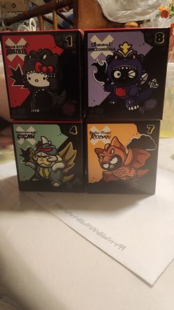 Mcdonald's Sanrio x Godzilla Mini Figure Boxes Set of 4