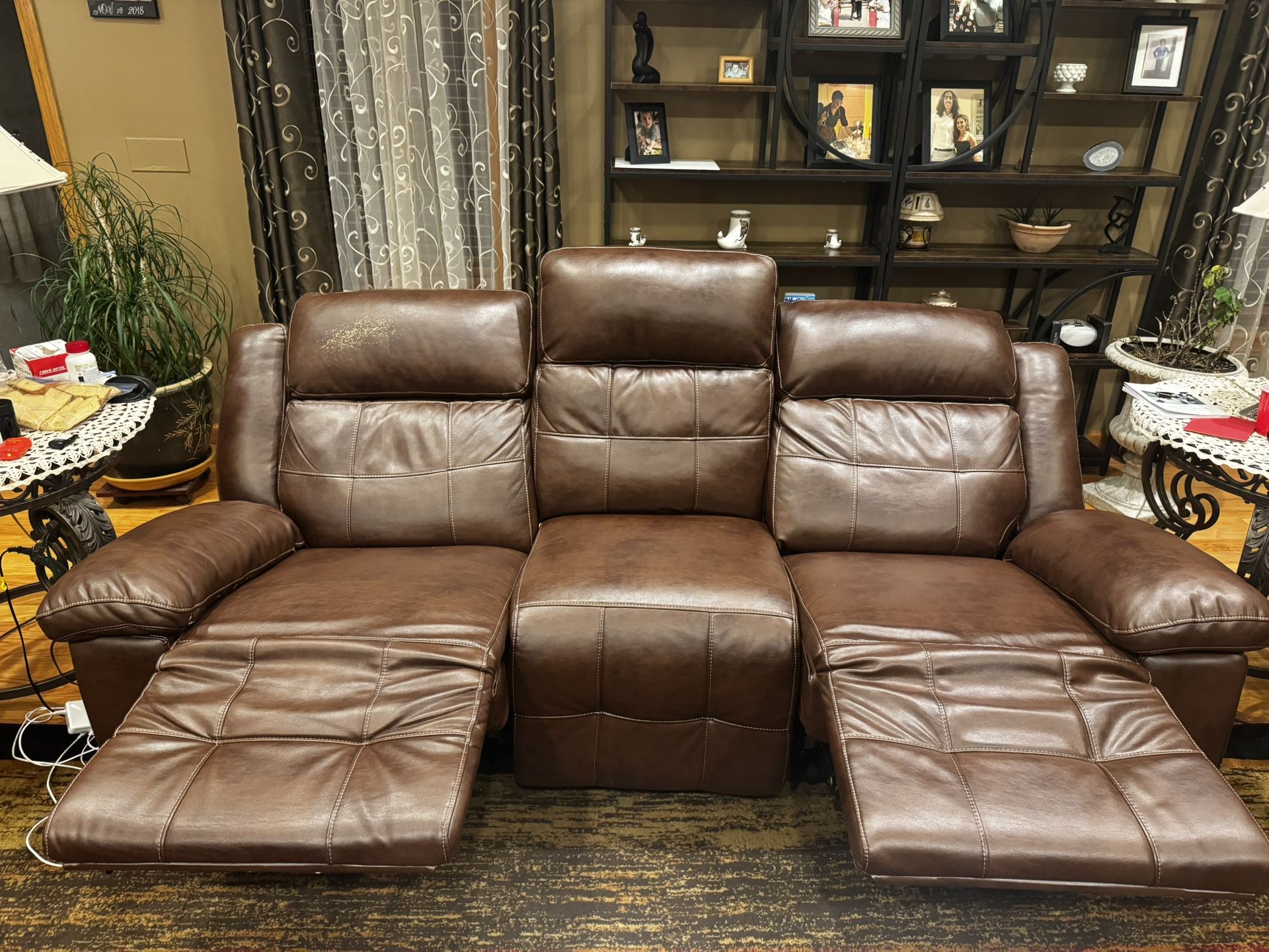Two Motorized Recliner Couches 