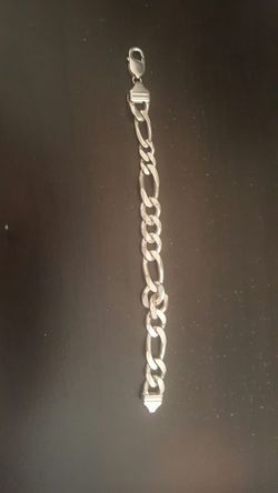 Silver chain bracelet for men