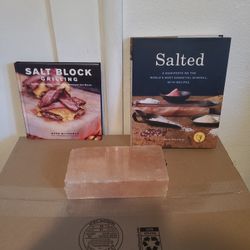Grilling Salt Block with Cook Books