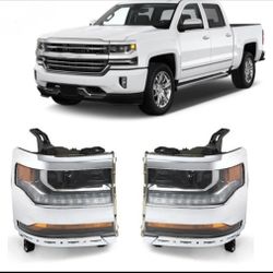 For Chevy Silverado 1(contact info removed)-2018 Headlights HID Xenon with LED DRL Right&Left