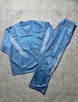 Chrome Hearts Blue Jersey Set S