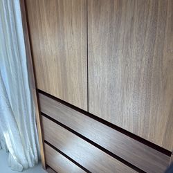 Modern wooden wardrobe