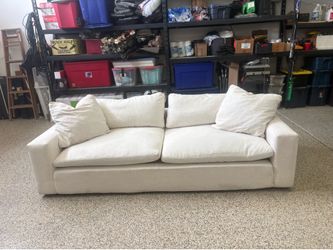 Living Spaces Cream Sofa