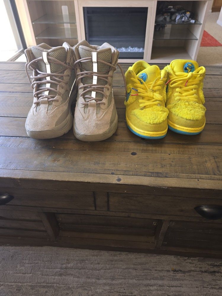 Yeezy Boots And Greatful Dead Dunks Size 12