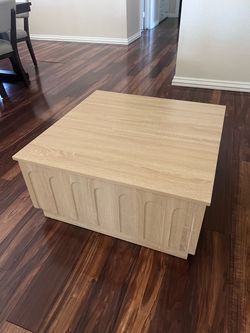 Square Light Wood Coffee Table