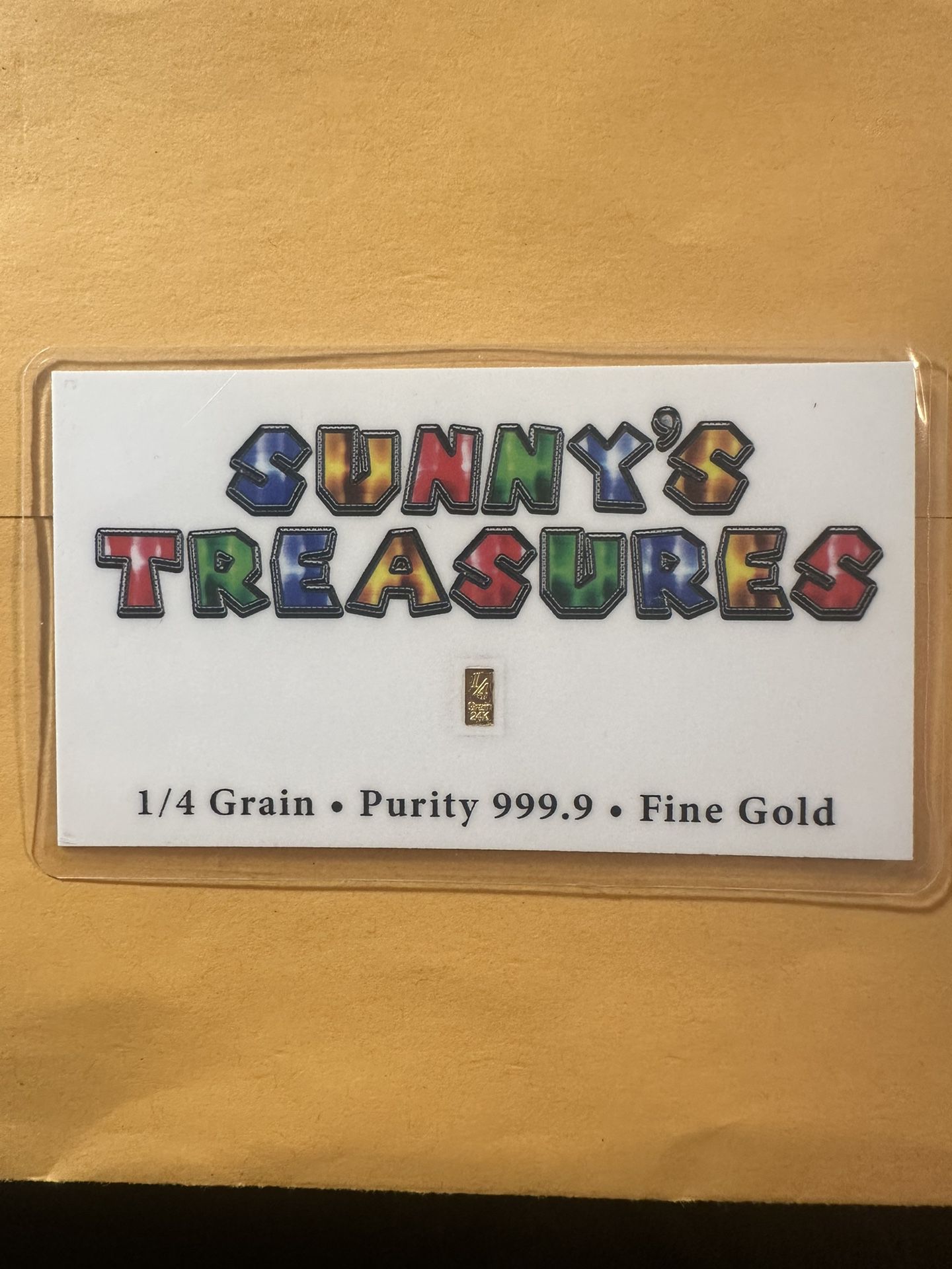 Sunny’s Treasures 1/4 Grain Gold