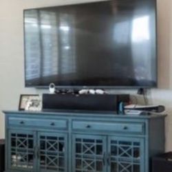 Turquoise Tv Console 