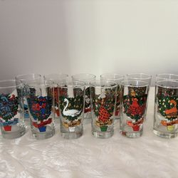 12 Days Of Christmas Advent Glasses.
