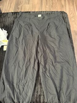 Black Wide-Leg Pants with Elastic Waist