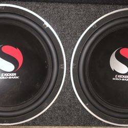 Kicker Subs Solo Baric 12’s & ZR600 Amplifier OBO