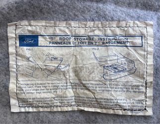 1980's original mustang t-top storage case/covers