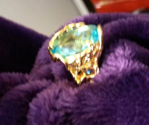 Artificial Crystal - 18K Gold Ring
