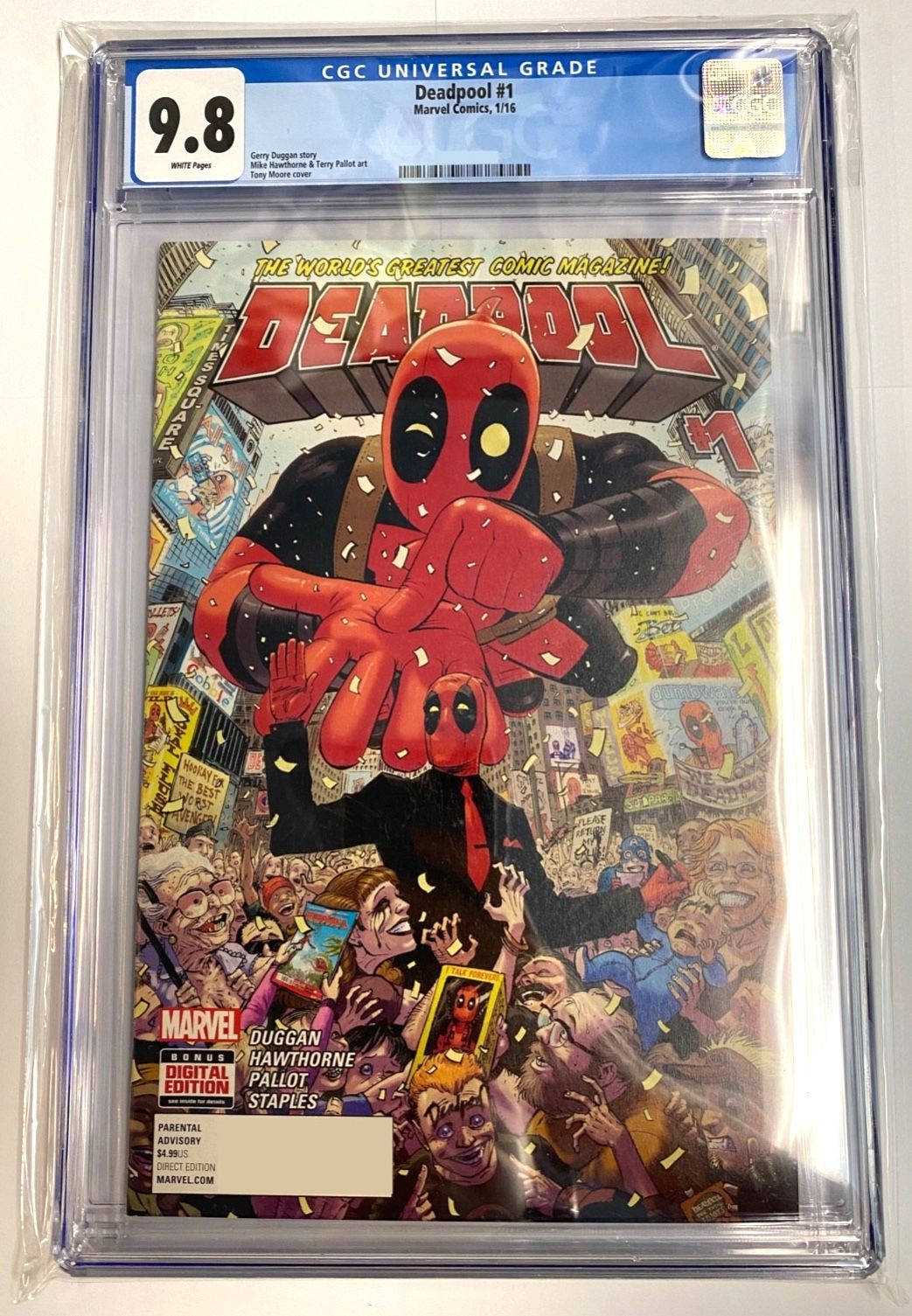 MARVEL COMICS DEADPOOL #1 2016 CGC 9.8 GERRY DUGGAN