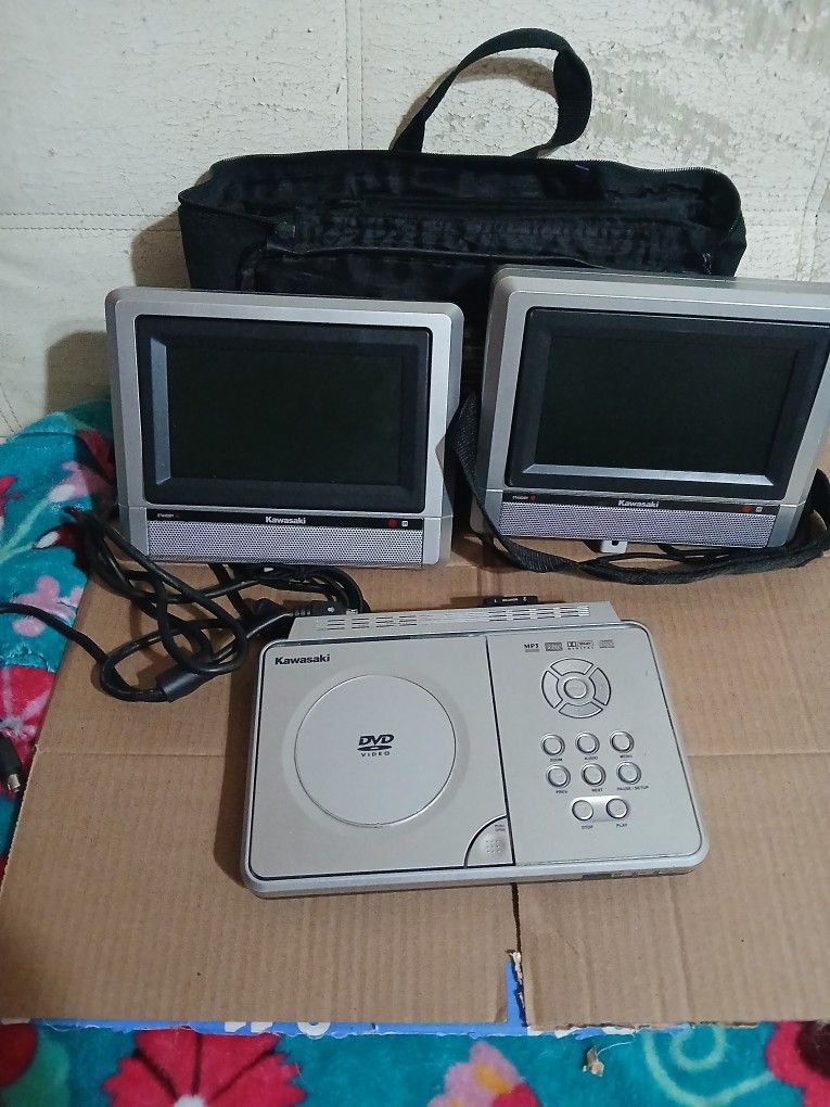 Kawasaki Pvs1965 Portable DvD System With Dual Screens