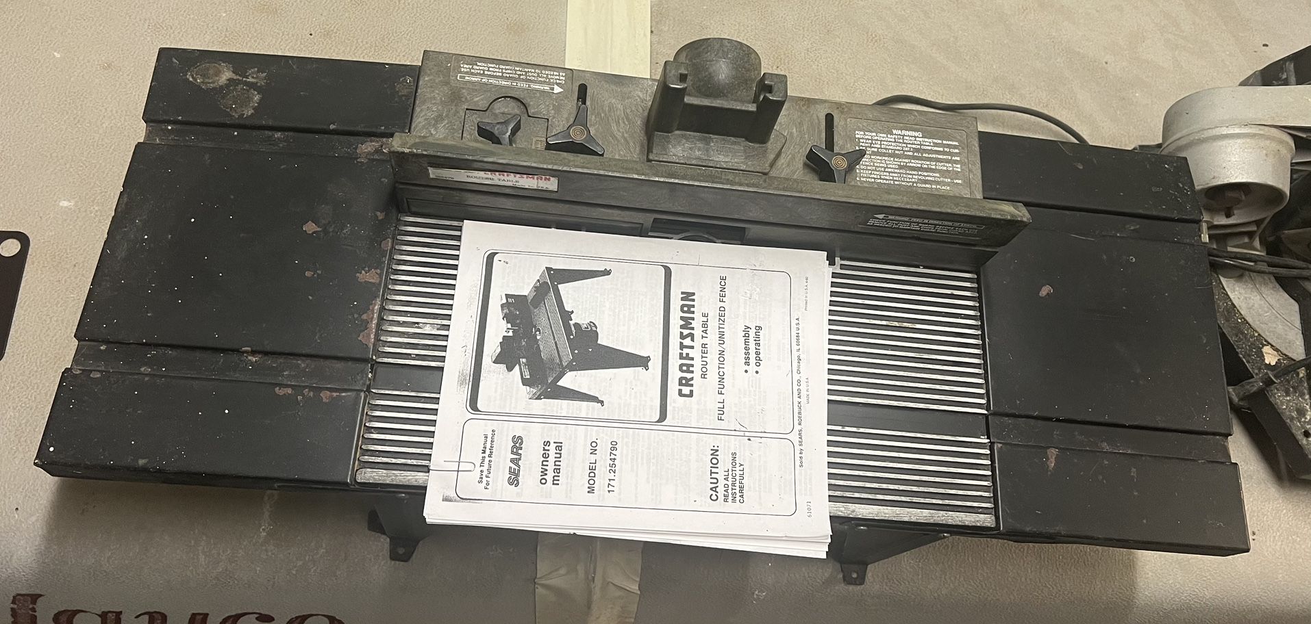 If Listing Is Up, It’s Available. Craftsman Router Table