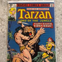 Tarzan Lord of the Jungle #1 Edgar Burroughs Marvel Comics 1977