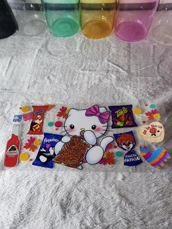 hello kitty glass cups