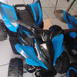 12 Volt Blue Phantom ATV Action Wheels Branded Battery Powered Rideon for Boys and Girls Ages 2 to 4 Years Old