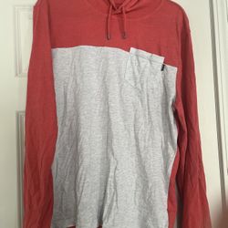 Hurley Hooded Pull Over Long Sleeve Shirt - Mens medium