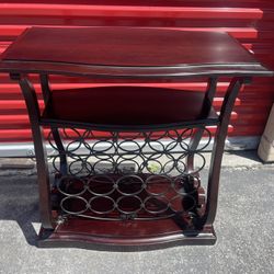 Table With Wine Rack 