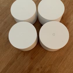 4 Google Nest Mesh WiFi Routers