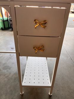 Gold Bows White desk