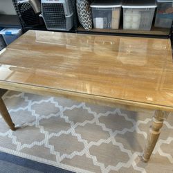 Nice Wood Table - Removable Glass Top
