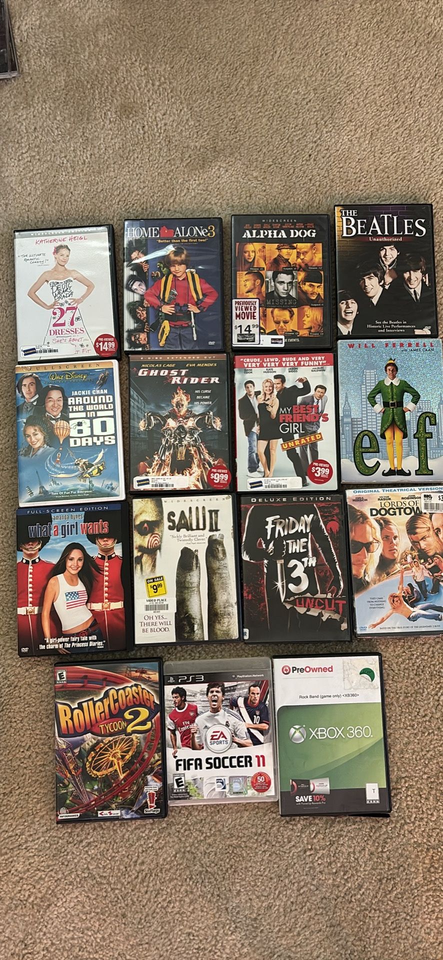 12 DVDS And 3 Games