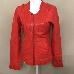 Women’s Soft Sheep Leather Fitted Jacket, S by Diesel