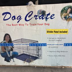 Foldable Dog Crate With Divider 24”