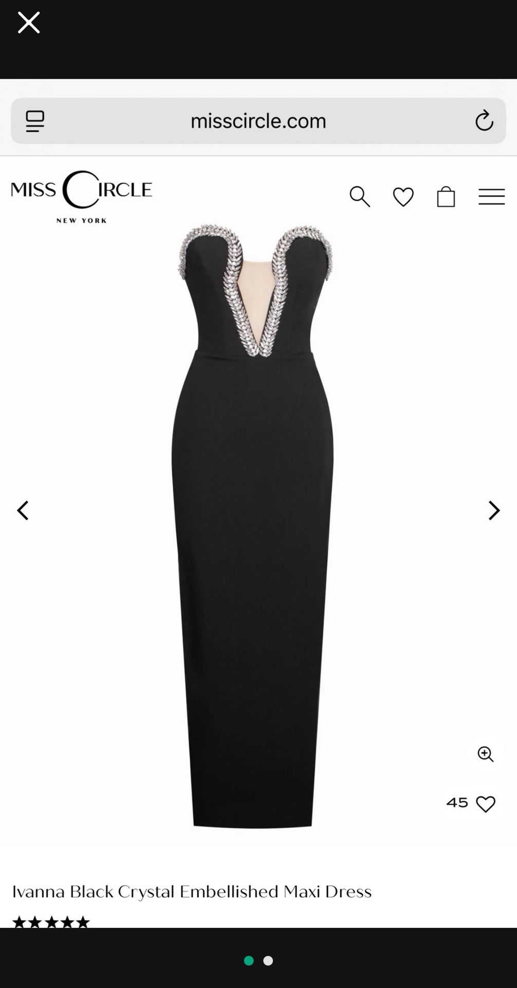 Miss Circle Black Party Dress