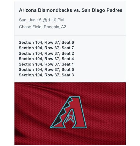 Diamondback Tickets 